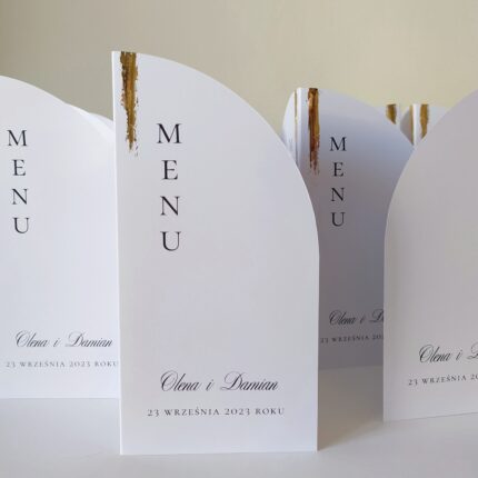 Menu stojące składane zaokrąglone