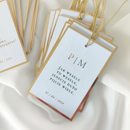 Zawieszka na alkohol ze złotym podkładem